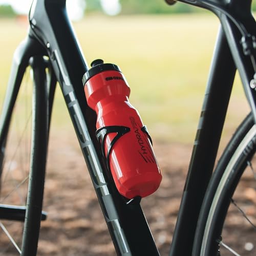 Oxford Bike Bottle Holder and 750ml Red BPA-Free Water Bottle Set, Durable Matt Black Cage - Image 4