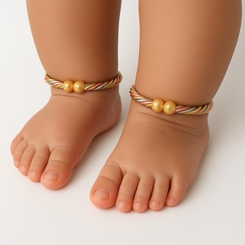 Image of Adjustable Panchdhatu Kada for Baby Boys Girls Kids Anklet Bracelet