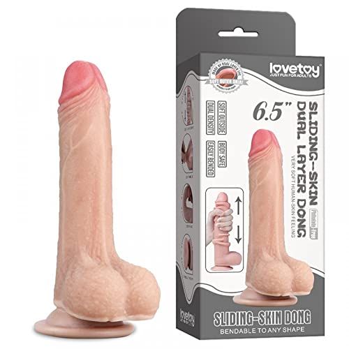 Prótese Realística 17,5 cm com Camada de Dupla Intensidade - LOVETOY SLIDING-SKIN DUAL LAYER DONG