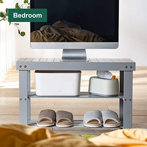 Ghwie Bamboo 3 Tier Shoe Rack Bench, Premium Shoe Organizer Or Entryway Bench, Perfect For Shoe Cubby, Entry Bench, Bathroom Bench, Entryway Organizer, Hallway Or Living Room #TOP7