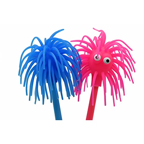 Lopenle UL011 6 Pcs Cute Sea Urchin Shaped Pens Soft Rubber Funny Monster Ballpoint Pens thumb #8