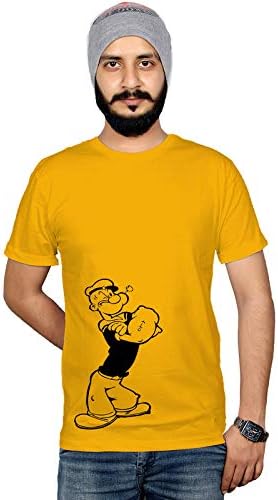 WorkshopPOPOYE Men's T Shirts Cartoon Funny Trending Tshirt Cotton Graphic Tee Shirt Round Neck Tshirts Cool Shirt