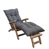 bananair - Cojín para Tumbona | Colchóneta para Tumbona Medidas | Almohadón de Jardin, Piscina o Playa | Cojín para Silla Exterior | Fabricado en Francia (Gris, 195x65x15 cm)