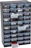 HOMION Plastic Multi Drawer Storage Organiser Cabinet For Home Garage Diy Hobby Craft (40 Drawer Cabinet)