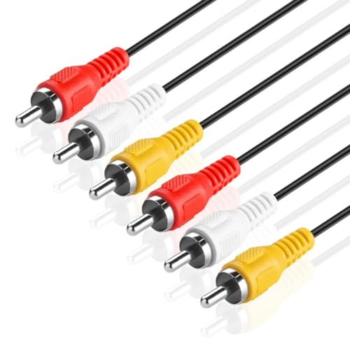 TNP 3 RCA AV Cable, 10FT Male-to-Male Composite Audio Video Cord for TV - image 1