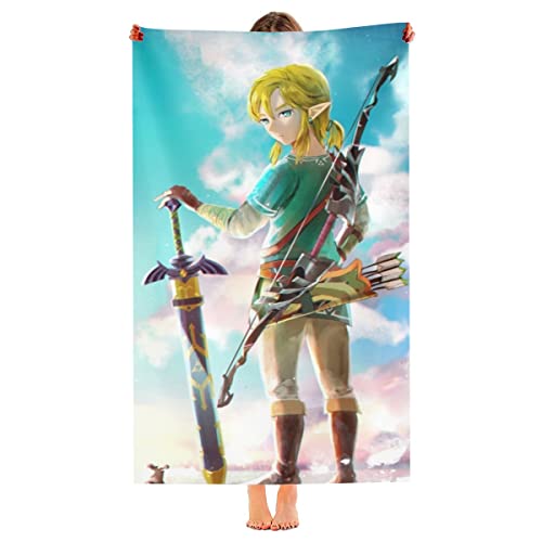 XAMBB Serviette de Plage Zelda ,Drap de Plage à Séchage Rapide 75x150CM, Serviette de Voyage Légère et Portable, 75 x 150 cm Cover
