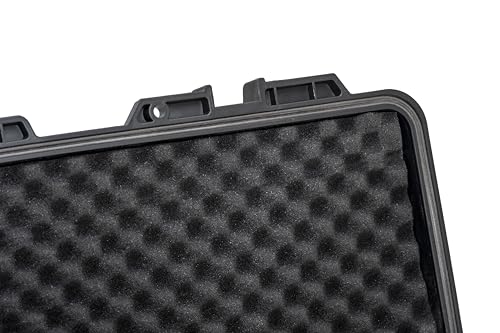 Image of MEIJIA Portable Waterproof All Weather Hard Rifle Case,Soft Handle Grip,Customizable Fit Foam Inserted,without wheels,Black