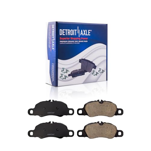 Image of Detroit Axle - Front Ceramic Brake Pads w /Hardware for Porsche 911