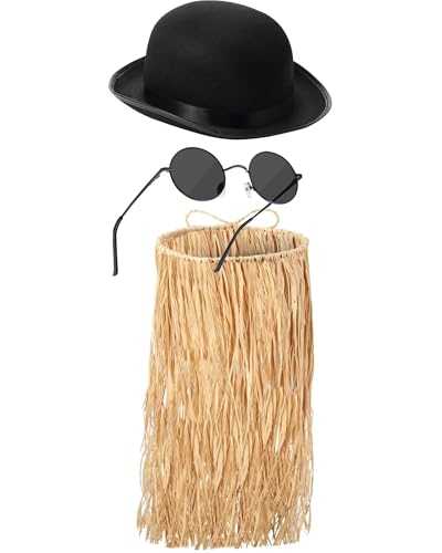 Lunettes rondes et chapeau melon pour composer un costume original