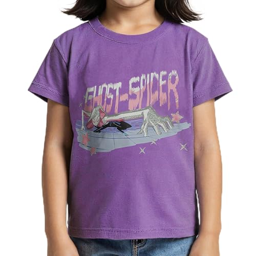 Marvel Girls Spiderman Classic Sparkle Gwen Princess Tee Purple Berry
