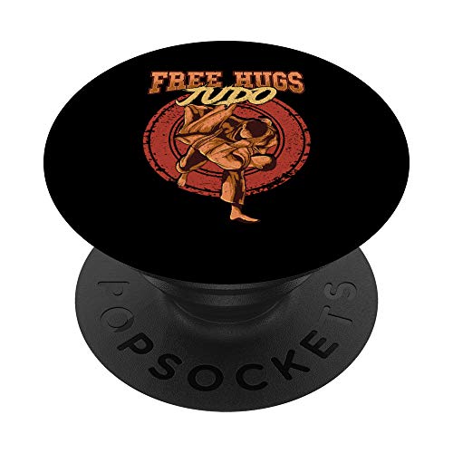 Free Judo Hugs Funny MMA Mixed Martial Arts Pun PopSockets Agarre y Soporte para Teléfonos y Tabletas