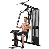SPORTNOW Multi Gym, All in One Home Gym Machine with Adjustable Seat and Back, 45kg Weight Stack, Lat Pull Down, Chest Press, Leg Extension, Bicep Curl for Full Body Strength Training