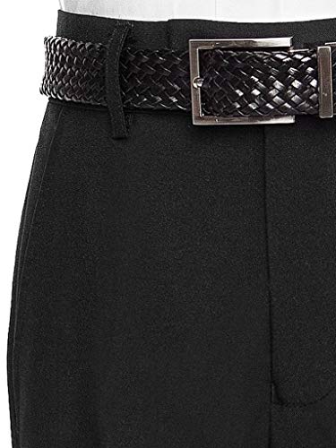 RGM Boys’ Dress Pant with Two Side Pockets, Two Back Pockets & Non-Elastic Waistband – Slim Pants for Boys Pairs Well with Any Dress Shirt and Suit Jacket – Flat Front Brown Slacks, 72