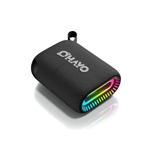 OHAYO Mini Enceinte Bluetooth Puissante, Éclairage RGB, Autonomie 24 hrs, Double Appairage Stéréo Enceinte Portable Bluetooth 5.3 sans Fil IPX7 Étanche, pour Fêtes Voyage