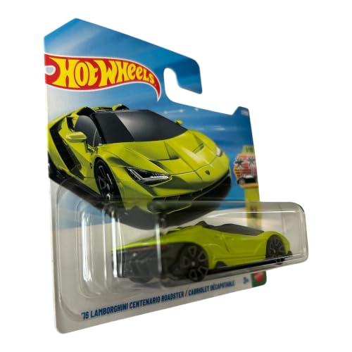 Image of Hot Wheels '16 Lamborghini Centenario Roadster [Green] Exoticars 1 /10, 2 /250-1:64 Scale Diecast Toy Vehicle