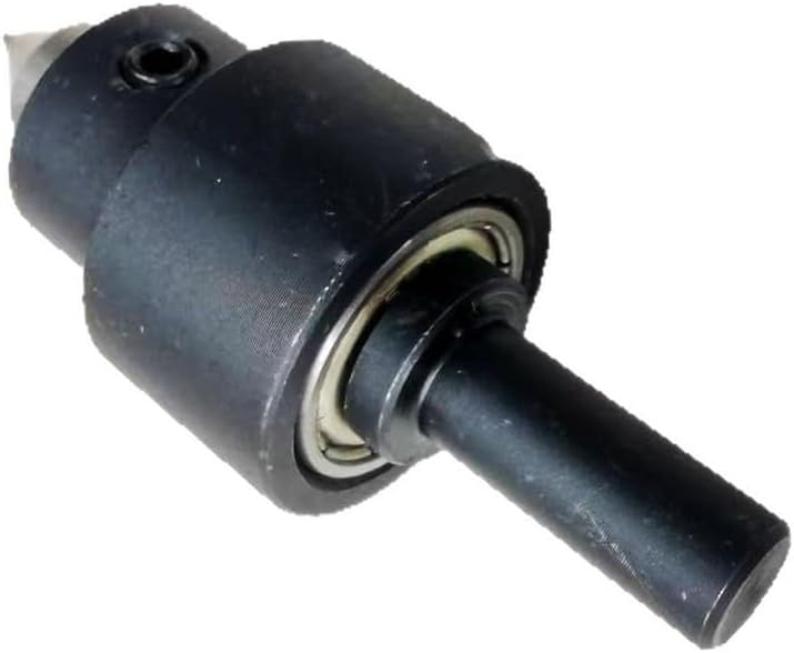 Wood Lathe Live Center 60mm High- Rotating Tailstock Small Lathes, Alloy Construction with Automatic Centering Smooth Woodworking