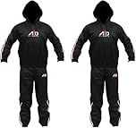 XXR Black Heavy Duty Sauna Sweat Suit | Comfortable for Fitness Shaper | Sweat Enhancer Weight Loss Body Slimming | Nylon Fabric | Perfect for Gym & Exercises | UK Sizes L