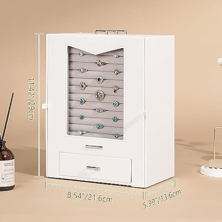 Homde Jewelry Boxes Bundle Rotating Jewelry Box + Jewelry Organizer