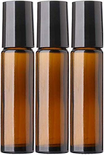 PHARCOS Amber Glass Roll On Bottles with Black Cap for Essential Oils, Perfumes, Attar, Lip Balms, Aromatherapy, Refillabl... - Review, Price and Buying Guide