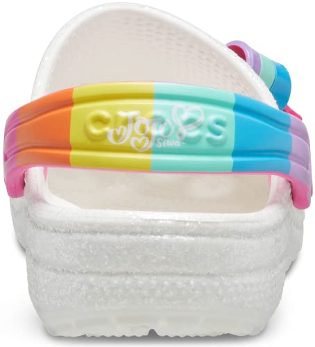 Crocs Kids' Jojo Siwa Clog , White/Rainbow, 12 Little Kid #TOP1
