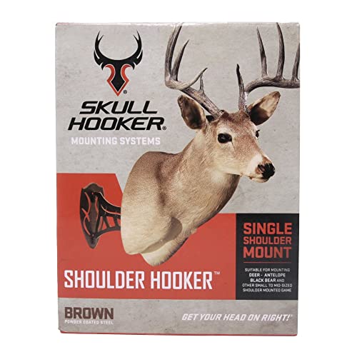 Skull Hooker Small/Medium Game Steel Powder-Coated Dual Shoulder Mount With 8-Inch Swing Arm, Brown #TOP4