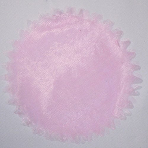 Rond pour dragées en tulle cristal - 23cm - rose - paquet de 50 Cover