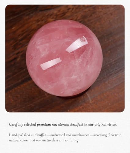 Bola de cristal rosa para meditación y canalización de energía positiva 2
