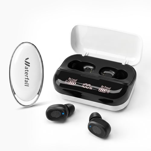 Waterfall Beethoven OTC Hearing Aids for Seniors & Adults, Bluetooth & Remote Control, 40dB Gain for Mild to Moderate Hearing Loss, Auto Noise Reduction, Tinnitus Relief, Long-Lasting Battery
