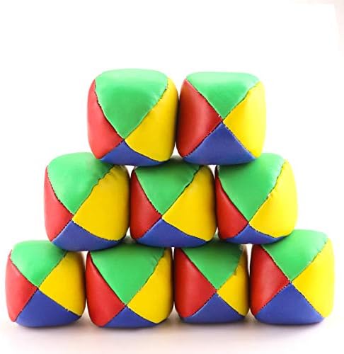 Twdrer 9 Pack Multi-Colored Juggling Balls Set,Soft Easy Durable Quality Mini Juggling Balls for Beginners,Adults