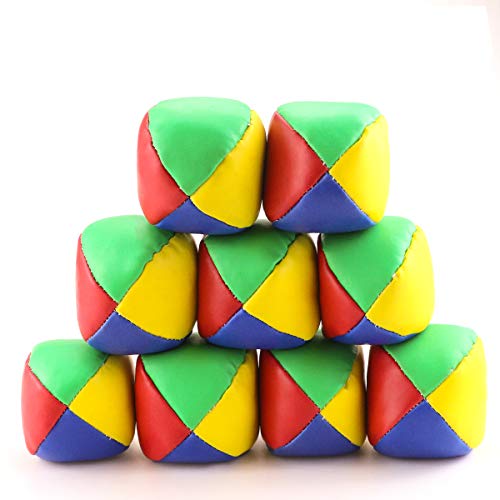 Twdrer 9 Pack Multi-Colored Juggling Balls Set,Soft Easy Durable Quality Mini Juggling Balls for Beginners,Adults