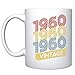 Veracco 19801980 1980 Vintage Ceramic Coffee Mug 40th Birthday Gift For Him Her Forty and Fabulous (1980, White)