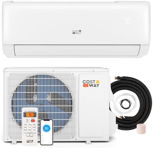 COSTWAY 12000 BTU Mini Split Air Conditioner, with Heat Pump