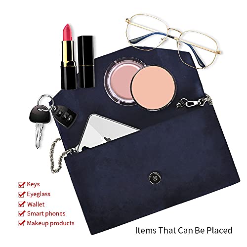 ANKESON-Clutch-Purses-for-Women-Velvet-Pleated-Evening-Bags-Envelope-Shoulder-Evening-Handbags-Navy-Blue