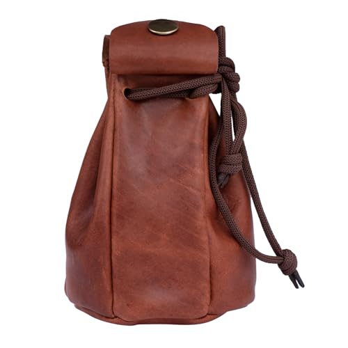 STILORD 'Niklas' Vintage Bolsa Cuero Estuche Monedero Billetera Vintage de Cuero Funda de Piel Cambio de Monedas Cartera Bolsita Piel, Color:Cognac-marrón