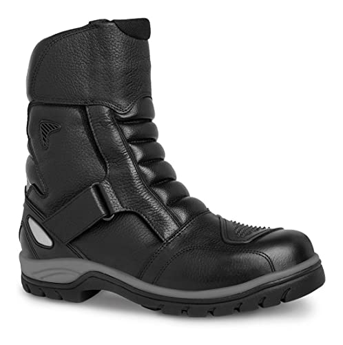 Workland 77418 Motorcycle Boots For Men - Work Boots For Men - Combat Tactical Mens Boots - Biker Boots For Touring, Sports - Full Leather Protections Slip Resistant - Botas Para Motocicleta Hombre #TOP1