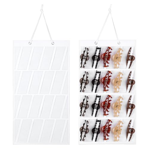 Yuomeaz Claw Clip Organizer, 5 Tier Hanging Hair Clip Organizer, Hair Clips Holder for Wall, Door, Closet(NO ACCESSORIES INCLUDED)