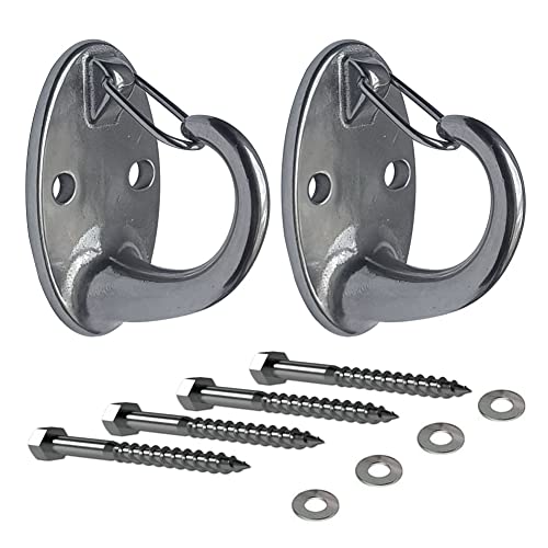 Qinwuwu 2 Packs Heavy Duty Resistance Band Wall Anchor Black Workout Wall Mount Anchor for Home Gym Strength Training Physical Exercise 1000 Lbs