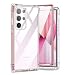 Produktbild SURITCH Kompatibel mit Samsung Galaxy S23 Ultra Hülle Schutzhülle 360° Stoßfest Transparent Front Und Rückenschutz Handyhülle TPU Bumper Eingebautem Displayschutz -Roségold