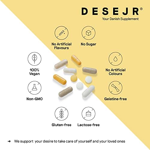 DESEJR Strength & Immune 90 Capsules - Multi-Strain Bio Cultures (3 Months) - 15 Billion CFUs Lactobacillus Acidophilus & Bifidobacteria -Vitamin C & D3 & Zinc - Lab-Tested, GMO-Free, Vegan - 1/Day