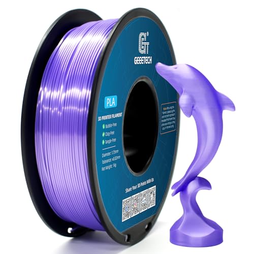 Geeetech Purple Silk PLA Filament 1.75mm for 3D Printer, Metal-Like Shiny Consumable...