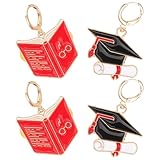 AKOOSY Pendientes Colgantes para Mujer de Graduación, 2 Pares de Aretes de Metal Diseño Delicado y Ajuste Seguro, Fáciles de Llevar para Fiesta de Graduación
