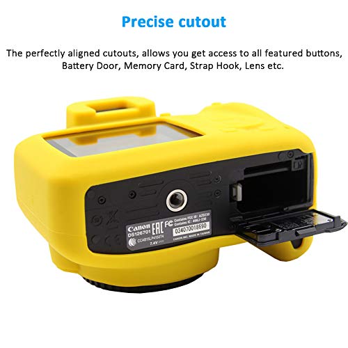 Easy Hood Camera Case For Canon Eos 4000D / Rebel T100 Digital Camera, Anti-Scratch Soft Silicone Rubber Protective Cover Protector Skin For Canon Eos 3000D 4000D Dslr Camera #TOP4