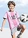 tagyum Soccer Jersey Kids Boys Argentina Jersey Shirt Pink Soccer Boys Tshirts Round Neck Short Sleeve Top
