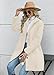 ETCYY Womens Coats Winter Long Wool Coat Trench Coat Fall Clothes Casual Blazers Notch Lapel Breasted Jacket Blend Peacoat,Pure Apricot,X-Large