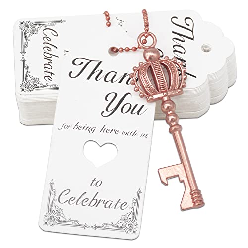 AebDerp 100 Pcs Key Bottle Opener Wedding Party Favors, Crown