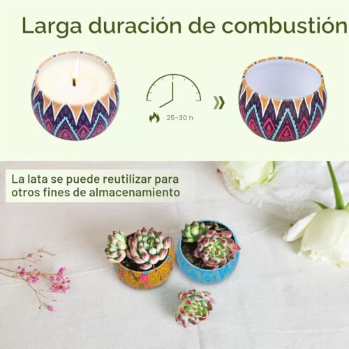 Miniatura 11 de Velas Perfumadas Para Mujer, Regalo De Velas Aromática Juego De 4 Piezas, Regalos Originales Para Donne,Cera Di Soia Naturale Velas Decorativas Per Madre,Valentín,Cumpleaños,Aniversario,Navidad