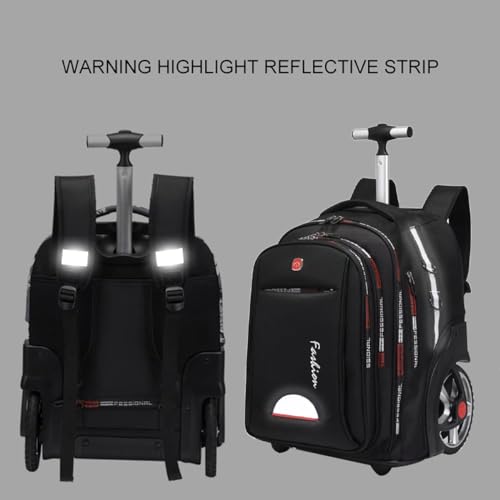 Image of Rolling Backpack for Adults, 22 Inch Backpack with Wheels for Business, College Student and Travel Commuter, Large Backpack on Wheels for Work (Grey)