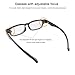AOZECA Adjustable Glasses Dial Vision Flex Focus Eyeglasses Blue Light Blocking Zoom Glasses For Reading, Black