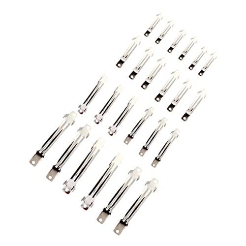 Pinces à cheveux alligator x160 barrettes argentées pour DIY
