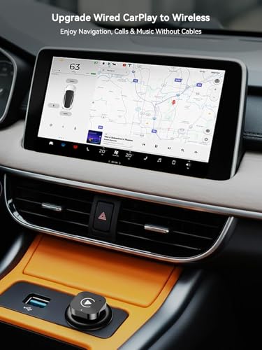 USB-C Wireless CarPlay & Android Auto Adapter with USB-A Converter, 2-in-1 Wireless CarPlay Adapter for Factory Wired CarPlay and Android Auto Cars, High-Speed 5GHz WiFi, Bluetooth 5.0 — view 2